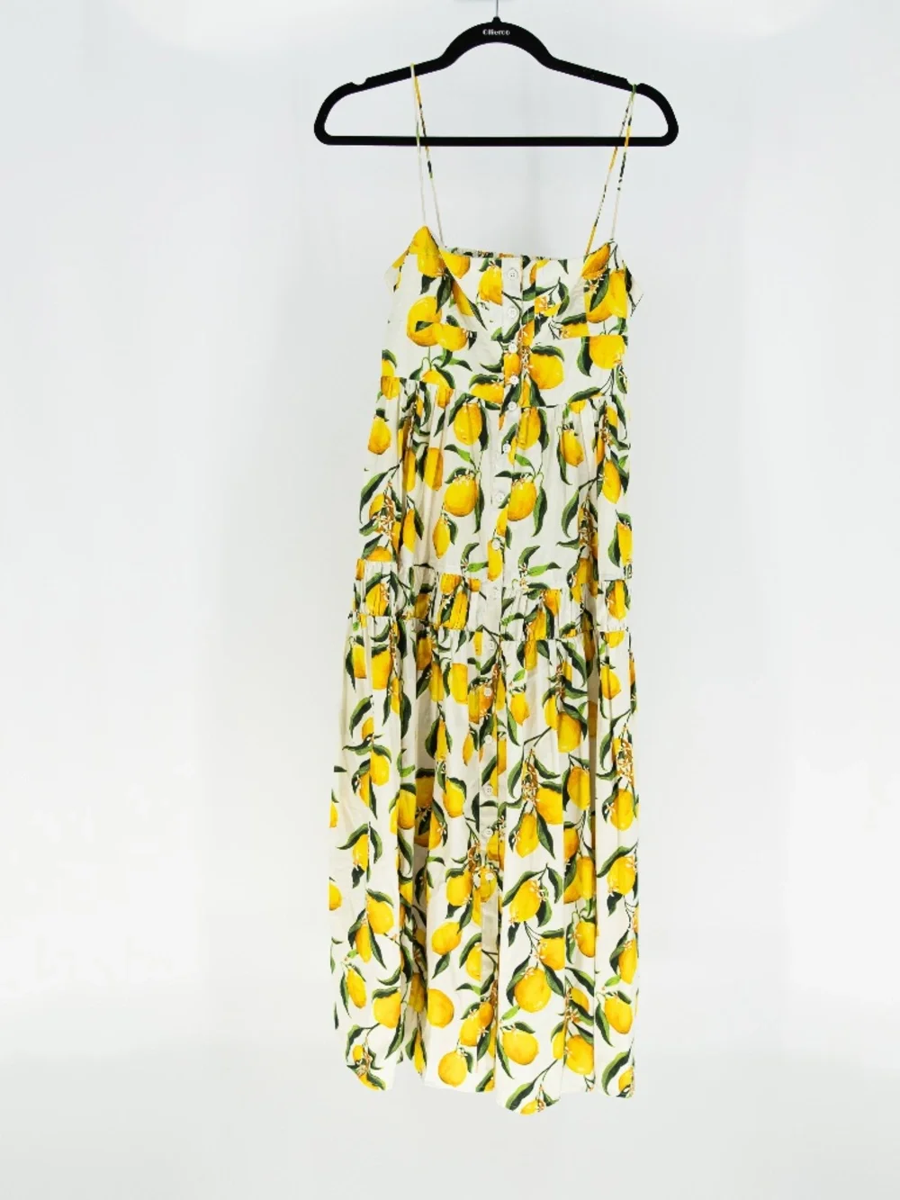 J. Crew Regenerative Cotton A Line Button Front Midi Dress Limoncello Lemon 4